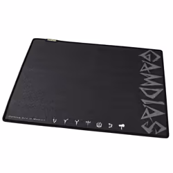 GAMDIAS NYX, Noir, Gris, Image, Tissu, Caoutchouc, Base antidérapante
