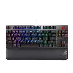 ASUS ROG Strix Scope NX TKL Deluxe, 80%, USB, Clavier mécanique, LED RGB, Noir, Gris