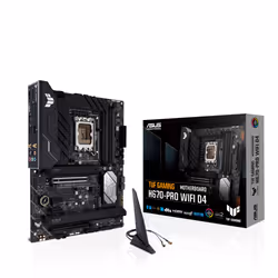 ASUS TUF GAMING H670-PRO WIFI D4, Intel, LGA 1700, Intel® Celeron®, Intel® Core™ i3, Intel® Core™ i5, Intel® Core™ i7, Intel® ...