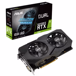 ASUS Dual -RTX2060-12G-EVO, GeForce RTX 2060, 12 Go, GDDR6, 192 bit, 7680 x 4320 pixels, PCI Express x16 3.0