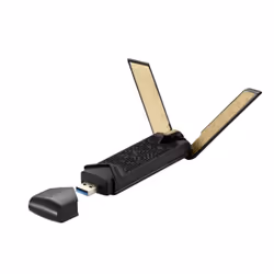 ASUS USB-AX56, Sans fil, USB, WLAN, 1775 Mbit/s, Noir, Or