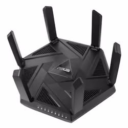 ASUS RT-AXE7800, Wi-Fi 6E (802.11ax), Tri-bande (2,4 GHz / 5 GHz / 6 GHz), Ethernet/LAN, Noir, Routeur