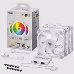 ASUS TUF GAMING TF120 ARGB WHITE EDITION 3IN1 Boitier PC Refroidisseur d'air 12 cm Blanc 3 pièce(s)