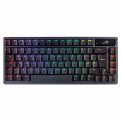 ASUS ROG Azoth, 75%, USB + RF Wireless + Bluetooth, Clavier mécanique, QWERTY, LED RGB, Noir