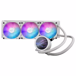 ASUS ROG Ryuo III 360 ARGB White Edition, Kit de refroidissement du liquide, 12 cm, 2200 tr/min, 36,45 dB, 70,07 cfm, Blanc
