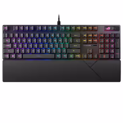 ASUS ROG STRIX SCOPE II, Taille réelle (100 %), USB, Contacteur de touche opto-mécanique, AZERTY, LED RGB, Noir