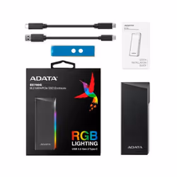 ADATA AEC700GU32G2-CGY, Enceinte ssd, M.2, PCI Express, SATA, Connectivité USB, Noir