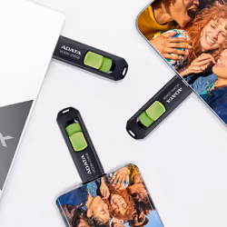 ADATA UC300 lecteur USB flash 256 Go USB Type-C 3.2 Gen 1 (3.1 Gen 1) Noir, Vert - Vue supplémentaire 4