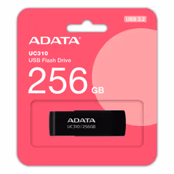ADATA UC310, 256 Go, USB Type-A, 3.2 Gen 1 (3.1 Gen 1), 100 Mo/s, Pivotant, Noir