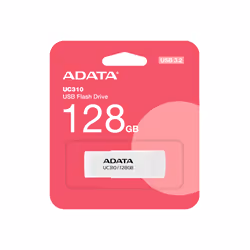 ADATA UC310, 128 Go, USB Type-A, 3.2 Gen 1 (3.1 Gen 1), 100 Mo/s, Pivotant, Blanc
