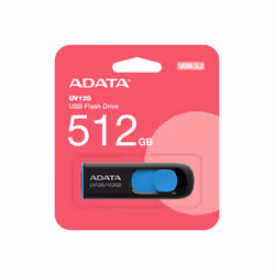 ADATA UV128 lecteur USB flash 512 Go USB Type-A 3.2 Gen 1 (3.1 Gen 1) Noir, Bleu - Vue supplémentaire 4