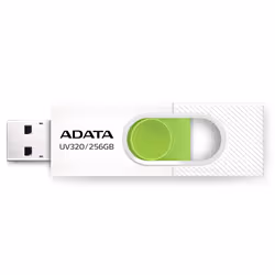 ADATA UV320, 256 Go, USB Type-A, 3.2 Gen 1 (3.1 Gen 1), 100 Mo/s, Slide, Vert, Blanc