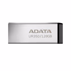 ADATA UR350, 128 Go, USB Type-A, 3.2 Gen 1 (3.1 Gen 1), 100 Mo/s, Casquette, Noir, Argent