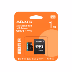 ADATA AUSDX1TUI3V30SA2-RA1, 1 To, MicroSDXC, Classe 10, UHS-I, 100 Mo/s, 85 Mo/s