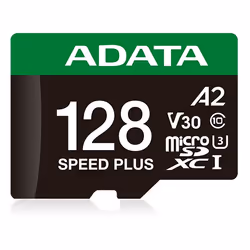 ADATA Speed Plus, 128 Go, MicroSDXC, Classe 10, 180 Mo/s, 160 Mo/s, Class 3 (U3)