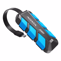 ADATA Externe SSD SC740 2 TB Plug&Go blue 1050/1000 MIL.STD 2 To USB Type-C 3.2 Gen 2 (3.1 Gen 2) Noir, Bleu - Vue supplémentaire 4
