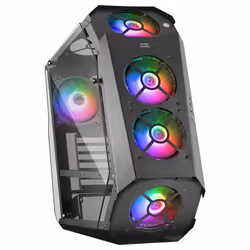 Mars Gaming MC51, PC, Noir, ATX, micro ATX, Mini-ITX, 16,2 cm, 37,5 cm, 4x 120 mm