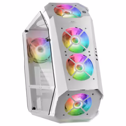 Mars Gaming MC51W, PC, Blanc, ATX, micro ATX, Mini-ITX, 16,2 cm, 37,5 cm, 4x 120 mm