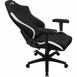 Aerocool CROWNBW Siège pour jeu vidéo Siège de jeu universel Siège rembourré Noir, Blanc - Vue supplémentaire 4