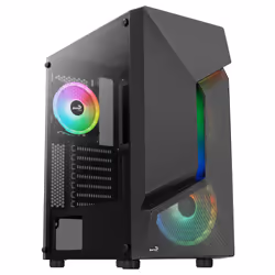 Aerocool SCAPEBKV3, Midi Tower, PC, Noir, ATX, micro ATX, Mini-ATX, ABS, SPCC, Acier, Dos, Devant
