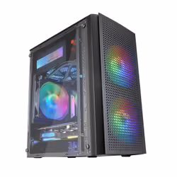Mars Gaming MC300, Mini Tower, PC, Noir, micro ATX, Mini-ITX, Bleu, Vert, Rouge, 16 cm