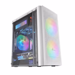 Mars Gaming MC300W, Mini Tower, PC, Blanc, micro ATX, Mini-ITX, Bleu, Vert, Rouge, 16 cm
