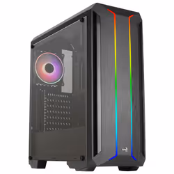 Aerocool Skyline-A-BK-v2, Midi Tower, PC, Noir, ATX, micro ATX, Mini-ITX, ABS, SPCC, 15,5 cm