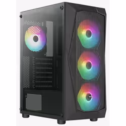 Aerocool Falcon, Midi Tower, PC, Noir, ATX, micro ATX, Mini-ITX, ABS, Acrylique, SPCC, 15,7 cm