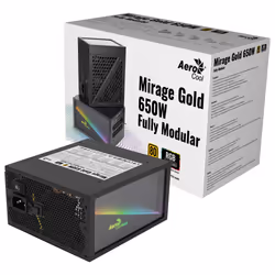 Aerocool MIRAGEGOLD650M unité d'alimentation d'énergie 650 W 20+4 pin ATX ATX Noir - Vue supplémentaire 6