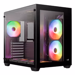 Aerocool Dryft, Midi Tower, PC, Noir, ATX, micro ATX, Mini-ITX, SPCC, Verre trempé, Jouer