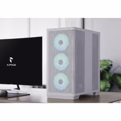 APNX APCM-CR01043.21 unité centrale Midi Tower Blanc