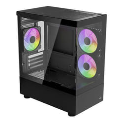 Boîtier PC Gaming - AEROCOOL - Viewport Mini Tour - 3 ventilateurs RVB - Design compact - Flux dair optimisé