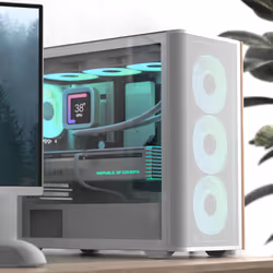 Aerocool D301A Boîtier PC Mini Tower Blanc, Bois - Vue supplémentaire 6