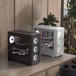 Aerocool D301A Boîtier PC Mini Tower Blanc, Bois - Vue supplémentaire 7