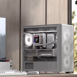 Aerocool D301A Boîtier PC Mini Tower Blanc, Bois - Vue supplémentaire 8