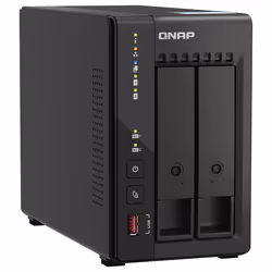 QNAP TS-253E, NAS, Tower, Intel® Celeron®, J6412, Noir