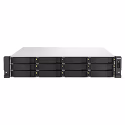 QNAP TS-H1887XU-RP, NAS, Rack (2 U), Intel Xeon E, E-2336, Noir, Blanc