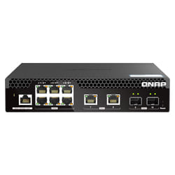 QNAP QSW-M2106R-2S2T commutateur réseau Géré L2 10G Ethernet (100/1000/10000) 1U Noir
