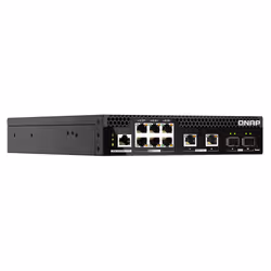 QNAP QSW-M2106PR-2S2T commutateur réseau Géré L2 10G Ethernet (100/1000/10000) Connexion Ethernet, supportant l'alimentation via ce port (PoE) 1U Noir - Vue supplémentaire 4