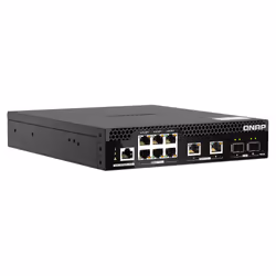 QNAP QSW-M2106PR-2S2T commutateur réseau Géré L2 10G Ethernet (100/1000/10000) Connexion Ethernet, supportant l'alimentation via ce port (PoE) 1U Noir - Vue supplémentaire 5