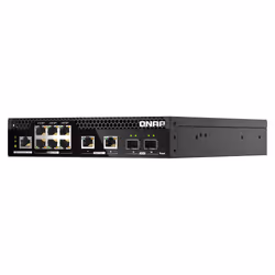 QNAP QSW-M2106PR-2S2T commutateur réseau Géré L2 10G Ethernet (100/1000/10000) Connexion Ethernet, supportant l'alimentation via ce port (PoE) 1U Noir - Vue supplémentaire 6