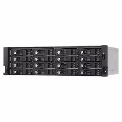 QNAP TL-R1600PES-RP, Boîtier disque dur/SSD, 2.5/3.5", SATA, 6 Gbit/s, Échange à chaud, Noir, Gris