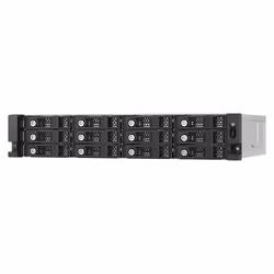 QNAP TL-R1200PES-RP, Boîtier disque dur/SSD, 2.5/3.5", SATA, 6 Gbit/s, Échange à chaud, Noir, Gris