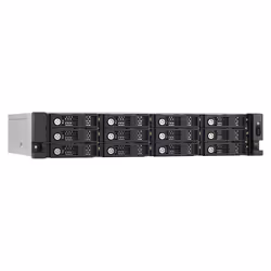QNAP TL-R1200PES-RP Boîtier de disques de stockage Boîtier disque dur/SSD Noir, Gris 2.5/3.5"
