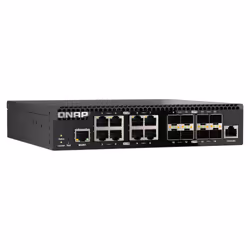 QNAP QSW-M3216R-8S8T commutateur réseau Géré L2/L3 10G Ethernet (100/1000/10000) 1U Noir - Vue supplémentaire 5