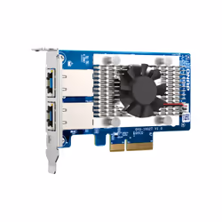 QNAP QXG-10G2T, Interne, Avec fil, PCI Express, Ethernet, 10000 Mbit/s, Vert