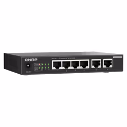 QNAP QSW-2104-2T-R2 commutateur réseau Non-géré 10G Ethernet (100/1000/10000) Bureau Noir - Vue supplémentaire 5