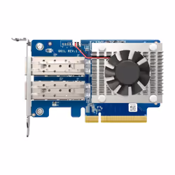 QNAP Carte d'extension réseau double port SFP+ 10 GbE, Interne, Avec fil, PCI Express, Fibre, 10 Mbit/s, Multicolore