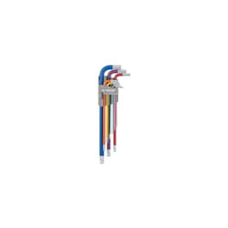 King Tony - Jeu de 9 clés mâles extra longues Ball Point à code couleur