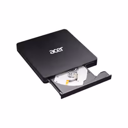 Acer GP.ODD11.001, Noir, Fente, Ordinateur portable, DVD±RW, USB 3.2 Gen 1 (3.1 Gen 1), CD, CD-R, CD-ROM, CD-RW, DVD+R, DVD+R ...